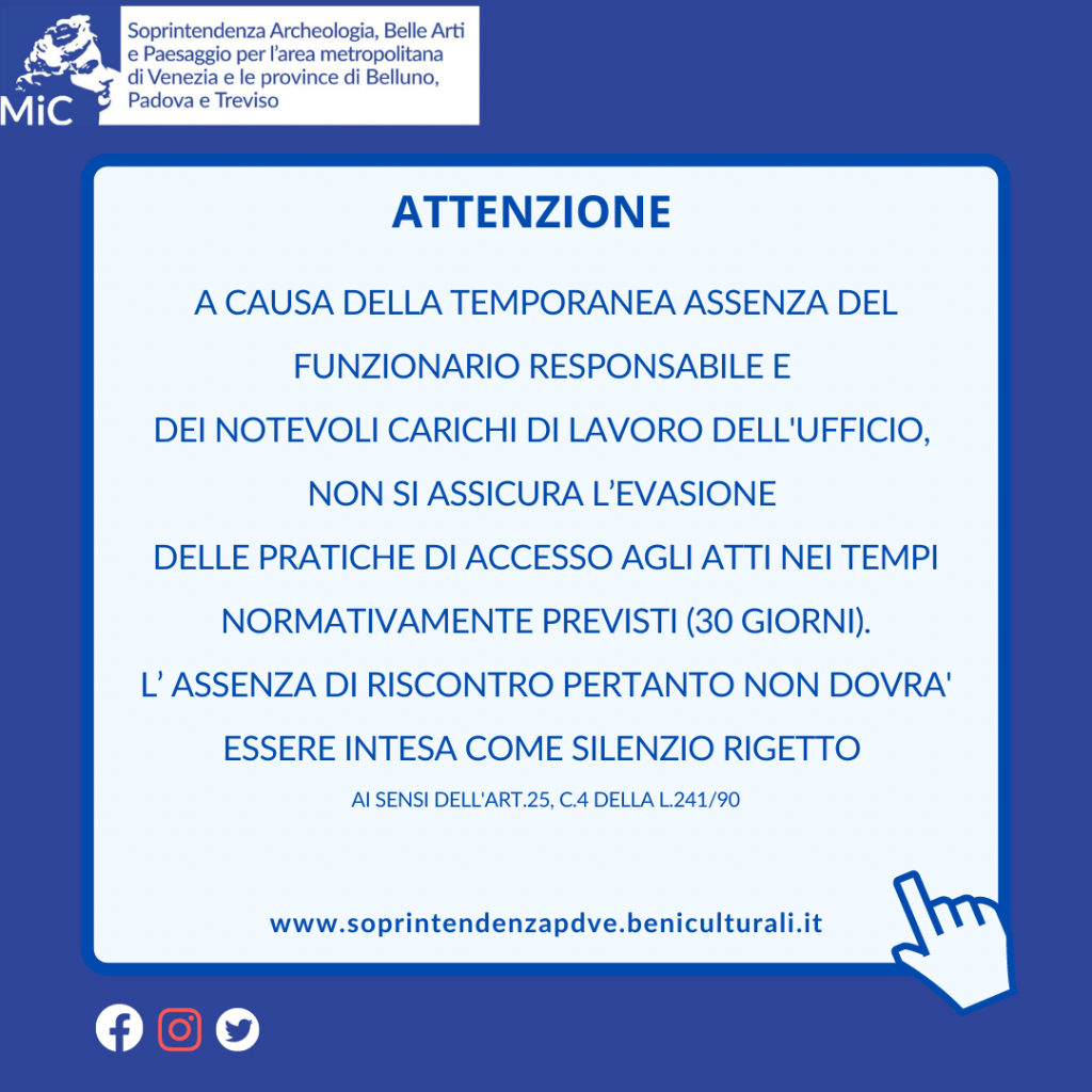 Avviso | Accesso agli atti: momentanea variazione dei tempi procedimentali