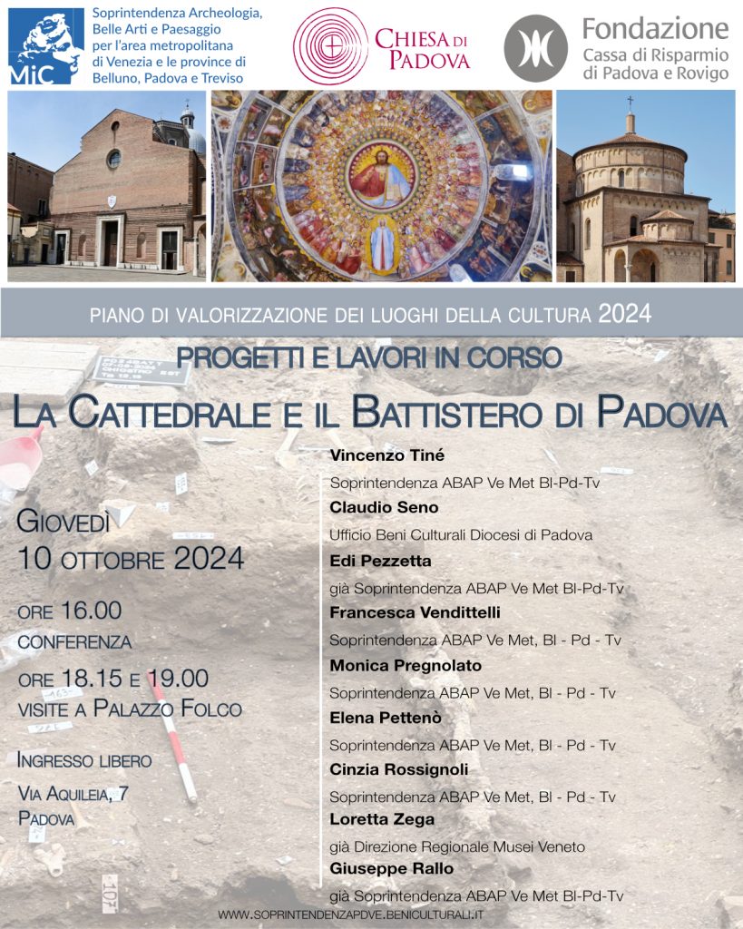 Una conferenza in Soprintendenza per illustrare lo stato dei lavori in corso ed i progetti di tutela e valorizzazione del complesso della Cattedrale di Padova