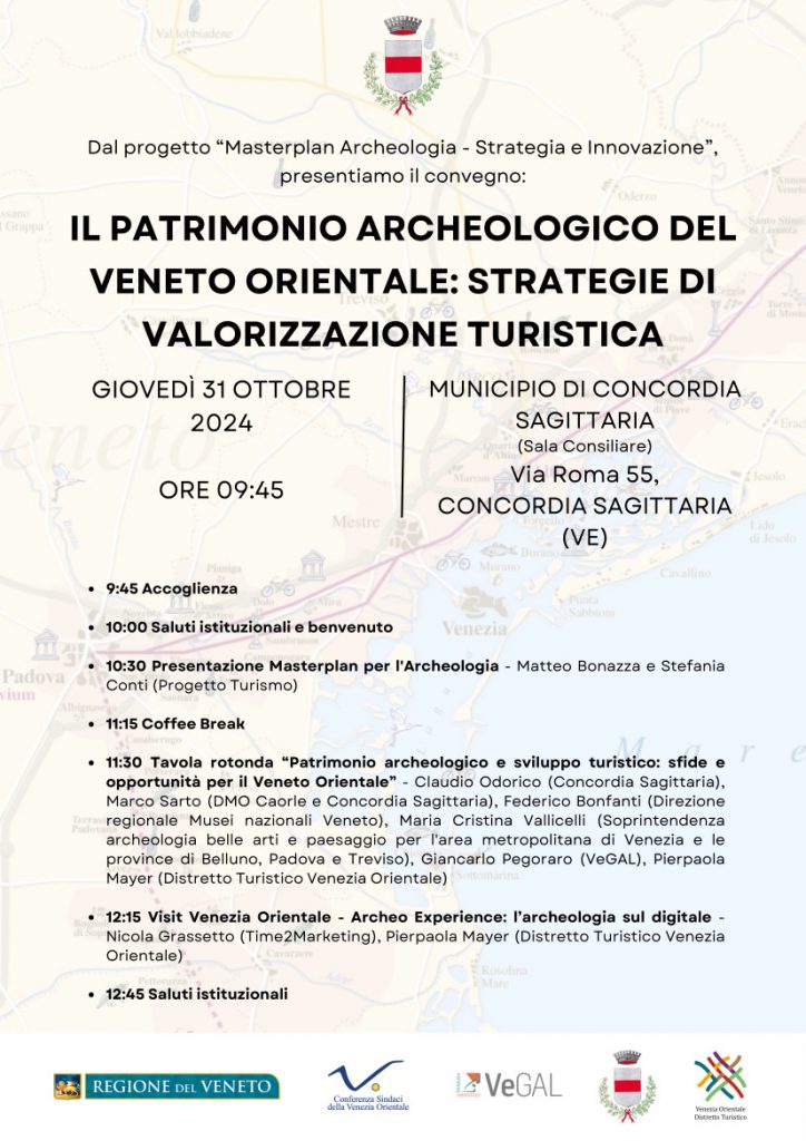 La Soprintendenza partecipa al convegno “Il patrimonio archeologico del Veneto orientale: strategie di valorizzazione turistica” a Concordia Sagittaria (Ve)