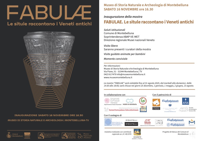 FABULAE. Le situle raccontano i Veneti antichi| Il 16 novembre l’inaugurazione della mostra al Museo civico di Storia Naturale e Archeologia di Montebelluna (Tv)